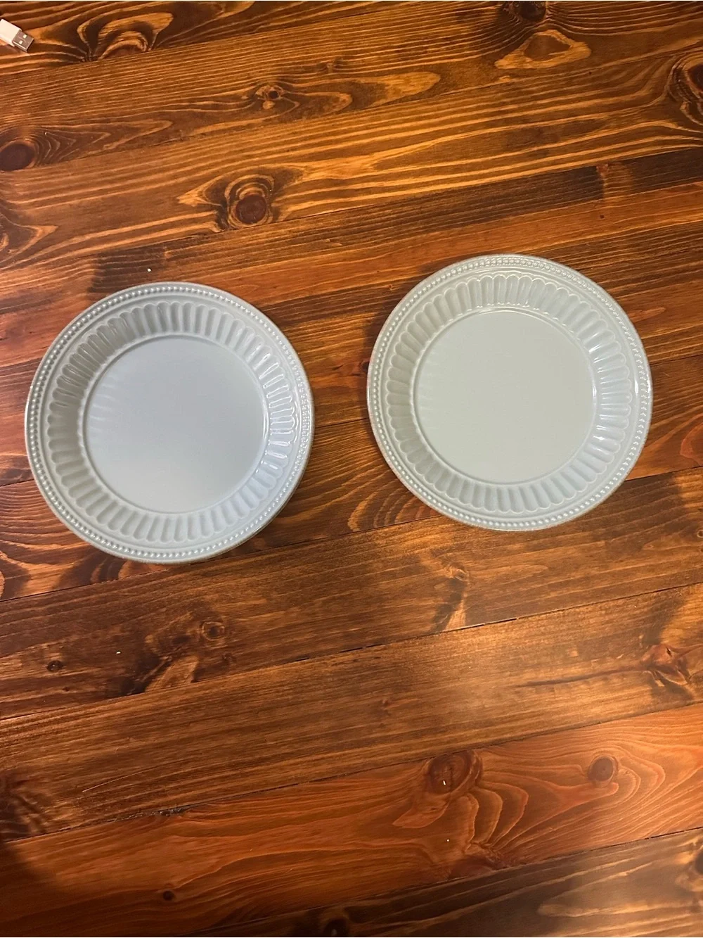 Lenox ice blue pearl salad dessert plates like new